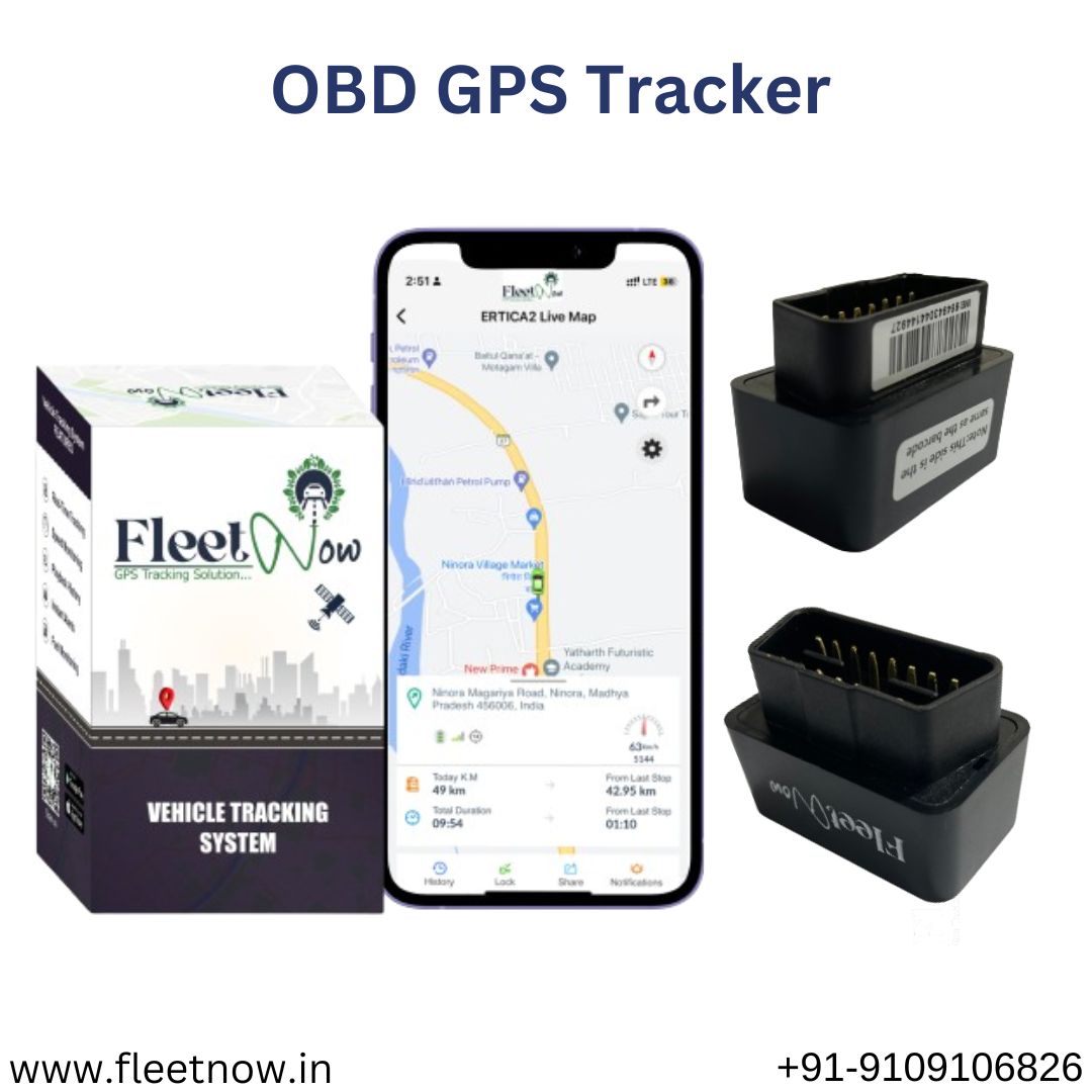 Fleetnow - OBD Plug and Play GPS Tracker for Car with 12 Months Sim Card Data