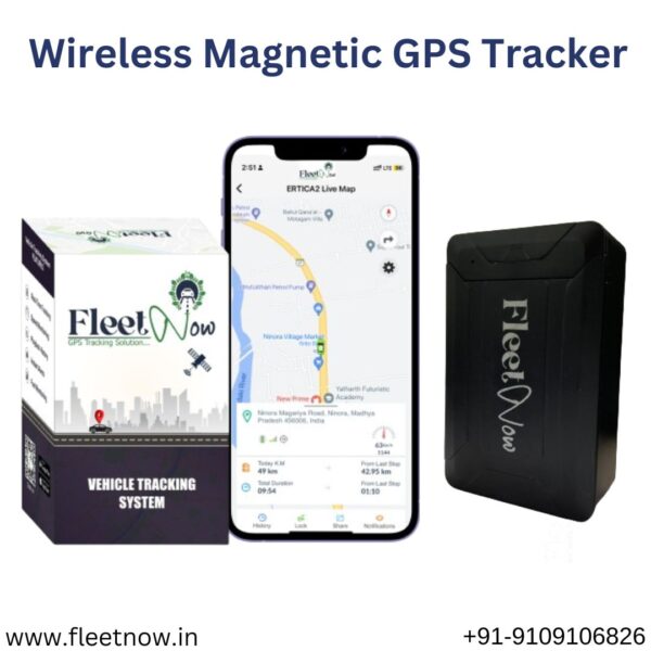 FleetNow- Wireless GPS Tracker for Car, Bike, Kids School Bag, Women and Elders, Truck, Bus & Luggage