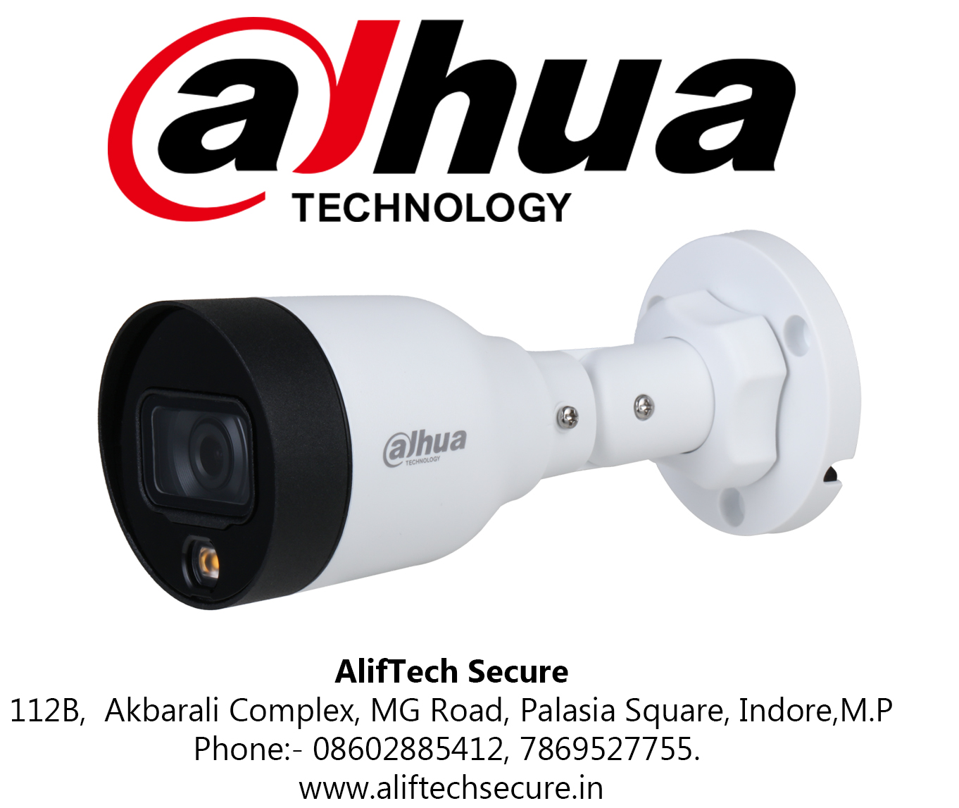 Dahua IP 2MP Outdoor Bullet Full-Time Color Network CCTV (IPC-HFW1239S1P-A-LED-S4)