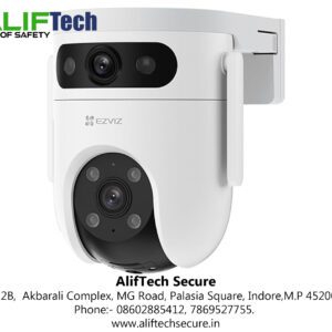 Ezviz by Hikvision|5MP H9C Dual-Lens Pan & Tilt Wi-Fi Camera|Two-Way Talk|AI-Powered Human/Vehicle Detection|Active Defense with Siren and Strobe Light|Weatherproof Design|Upto 512GB Support.