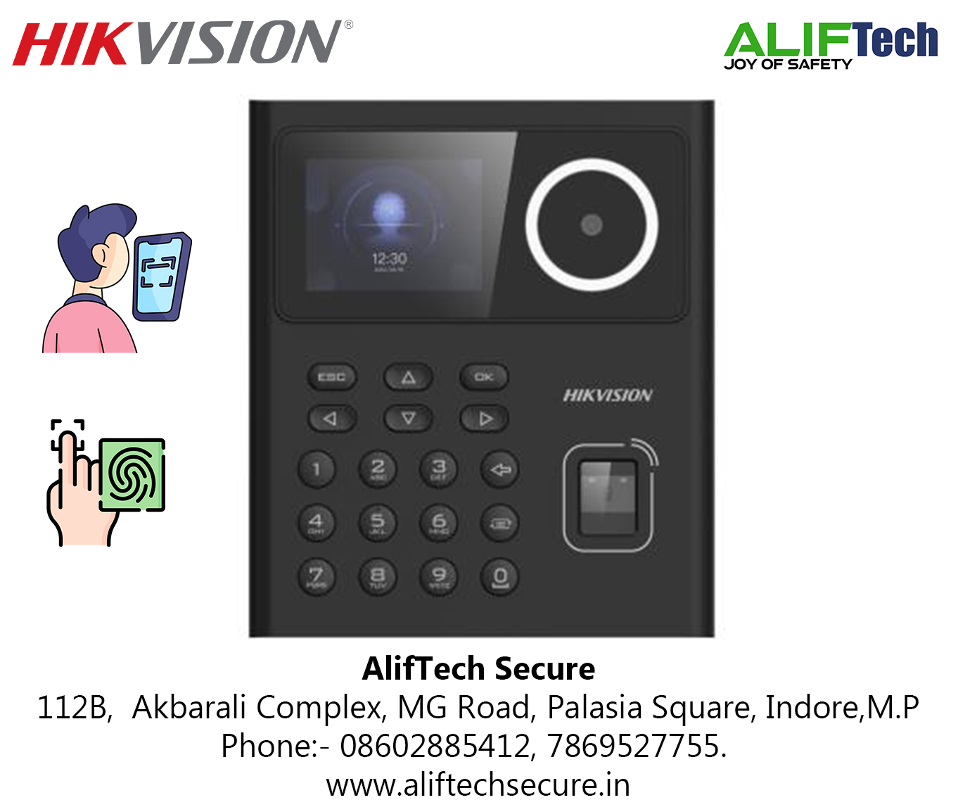 Hikvision Face Finger Biometric Attendance Machine (DS-K1T320EFWX)