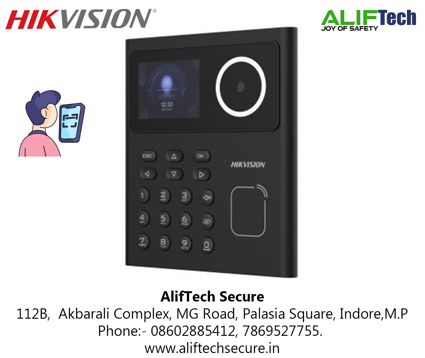 Hikvision Face Recognition Time Attendance Machine