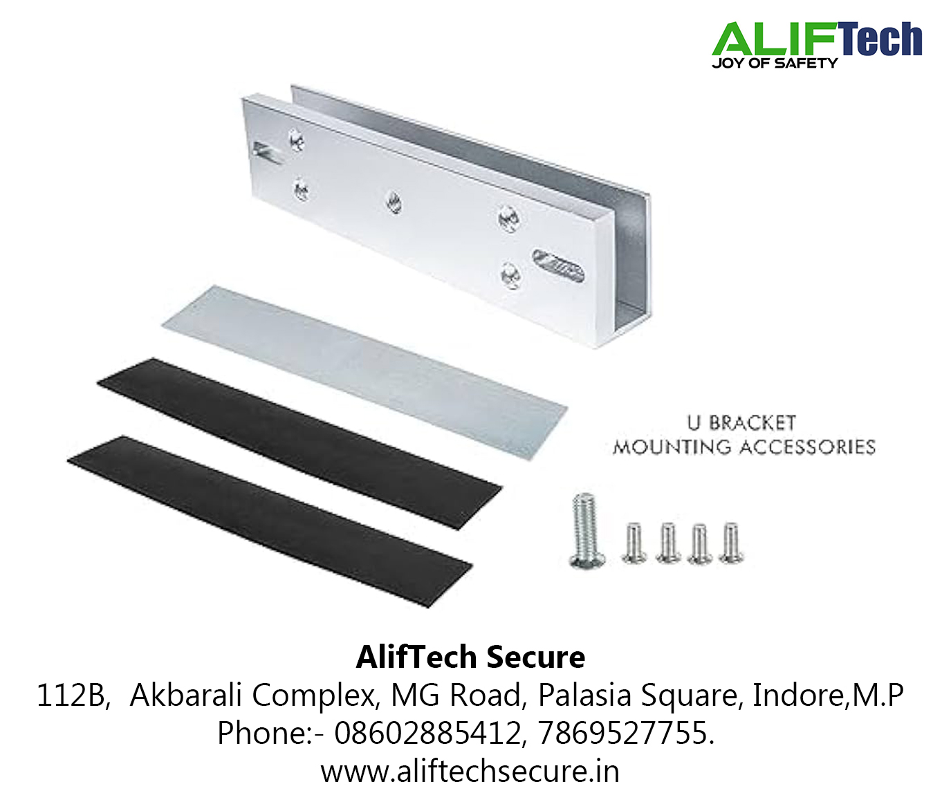 U Aluminum Bracket For EM Lock (Electromagnet)