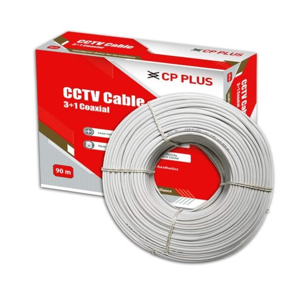 CP PLUS 3+1 CCTV Cable (Standard Copper Conductor, 90M) – CP-ECC-90RS ...