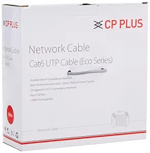 CP PLUS CP-FUT-6TSRH-100 Cat 6 Ethernet 100 meter Cable with high speed connectivity