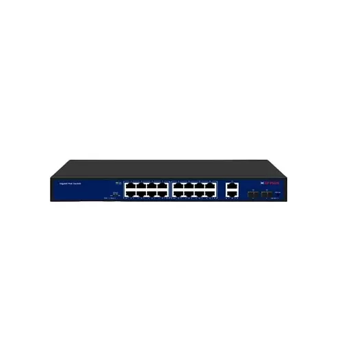 CP PLUS PoE Switch 20 Ports with 16 Gigabit PoE Ports & 2 Gigabit Uplink Ports + 2 SFP Ports, CP-DNW-GPU16G2F2-20 CP PLUS PoE Switch 20 Ports with 16 Gigabit PoE Ports & 2 Gigabit Uplink Ports + 2 SFP Ports, CP-DNW-GPU16G2F2-20