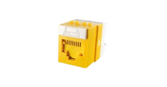 Molex Cat 6 DataGate RJ45 Keystone Jack Yellow – KSJ-00018-YL