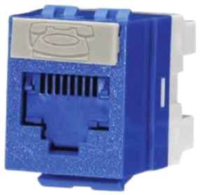 Molex Cat 6 DataGate RJ45 Keystone Jack Blue – KSJ-00018-BL
