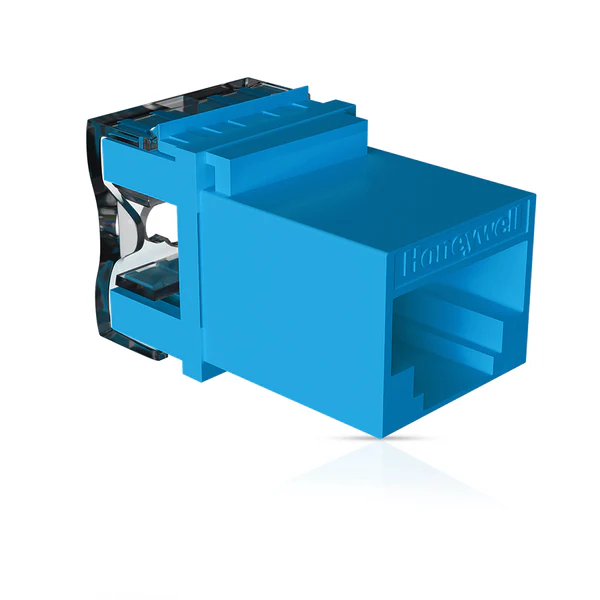 Honeywell Shuttered Cat 6 Keystone Jack Blue | 110 & Krone Tool