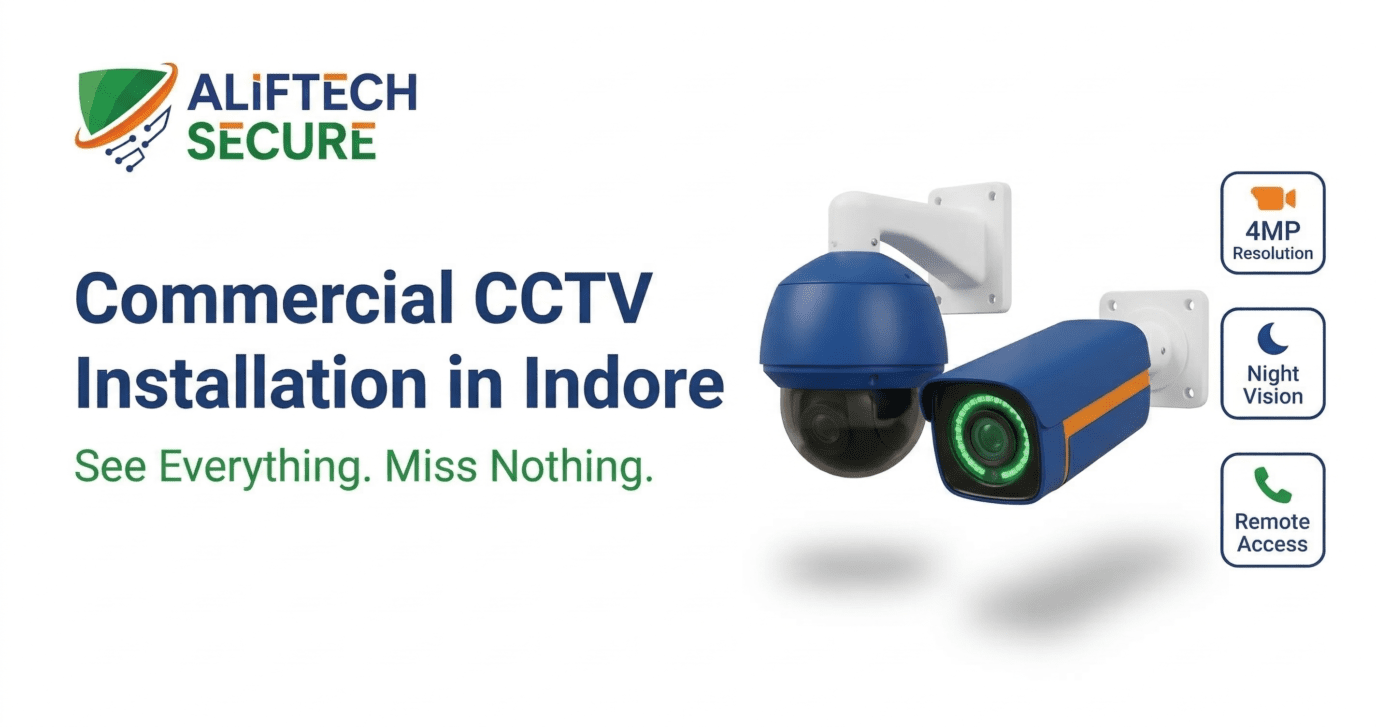 Commercial CCTV Installation Company in Indore | AlifTech Secure