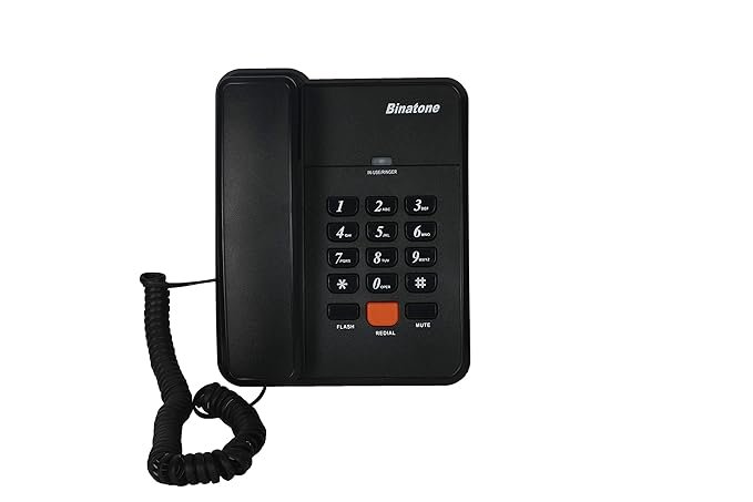 Binatone Spirit 111N Basic Corded Landline Phone – Black