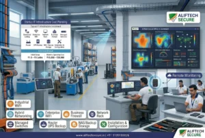IT infrastructure setup Indore cost startup office AlifTech Secure