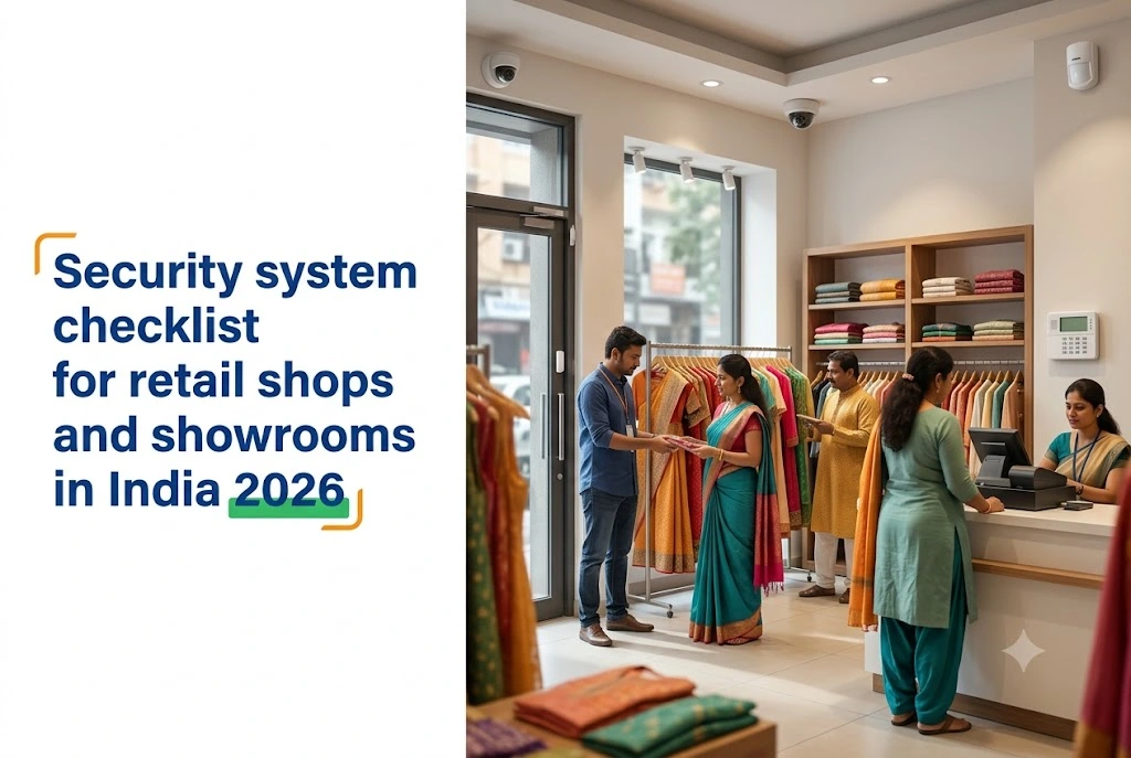 Security system checklist for retail shops and showrooms in India 2026