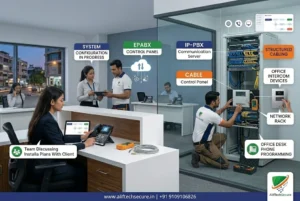AlifTech Secure EPABX intercom installation team Indore