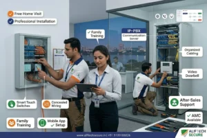 AlifTech Secure home automation installation team Indore