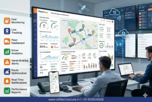 GPS fleet tracking system India dashboard fuel monitoring driver behaviour