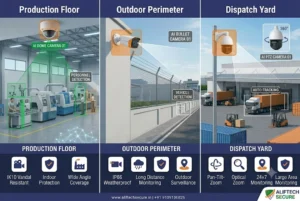CCTV security system factory dome bullet PTZ camera IP66 industrial India