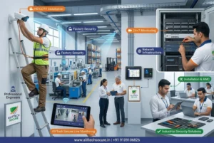 AlifTech Secure CCTV security installation team Indore Pithampur factory