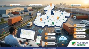 logistics GPS tracking Madhya Pradesh truck fleet FleetNow AlifTech Secure Indore 2026