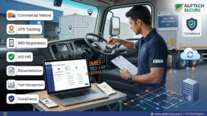 Parivahan GPS IMEI registration Vahan portal commercial vehicle AIS-140 FleetNow Indore
