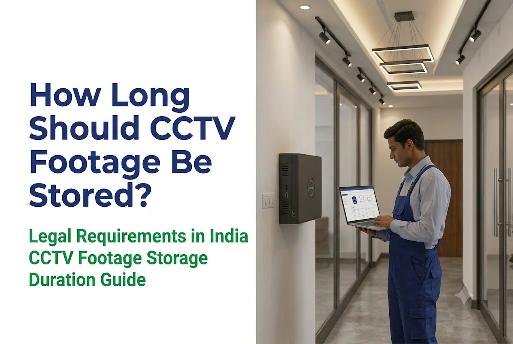 How long should CCTV footage be stored? Legal requirements in India CCTV footage storage duration India law