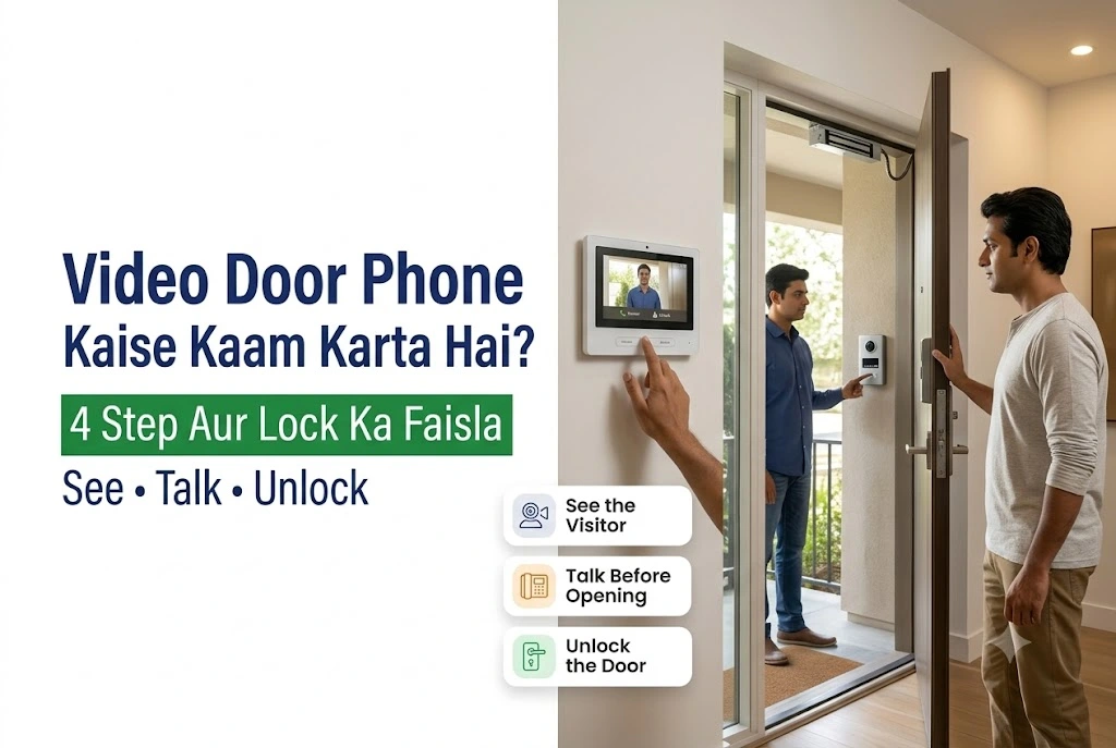 Video Door Phone Kaise Kaam Karta Hai: 4 Step Aur Lock Ka Faisla